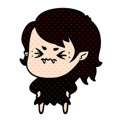 annoyed cartoon vampire girl