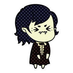 annoyed cartoon vampire girl