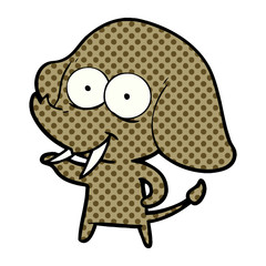 Obraz premium happy cartoon elephant