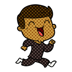 cartoon happy man