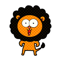 happy cartoon lion