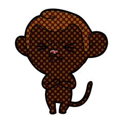 cartoon annoyed monkey