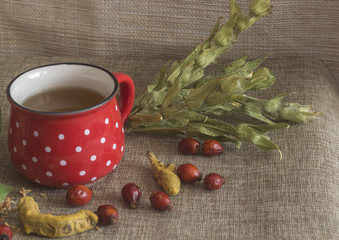 garden sage and herbal tea