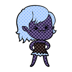 annoyed cartoon vampire girl