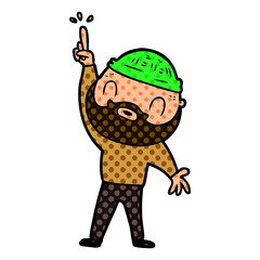 cartoon bearded man