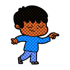 cartoon happy boy