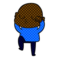 cartoon bald man