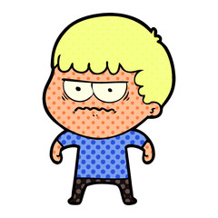 cartoon annoyed man
