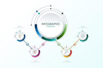 Vector infographic template. Business concept with options.