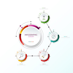 Vector infographic template. Business concept with options.