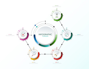 Vector infographic template. Business concept with options.
