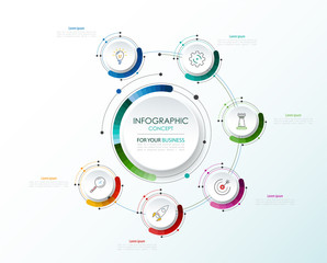 Vector infographic template. Business concept with options.