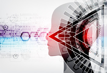 Creative brain concept background. Artificial Intelligence concept.