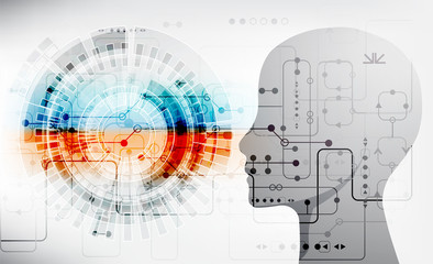 Creative brain concept background. Artificial Intelligence concept.