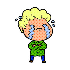 cartoon man crying