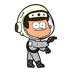 happy astronaut cartoon
