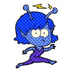 cartoon alien girl