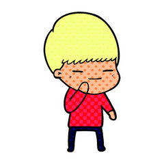 cartoon smug boy