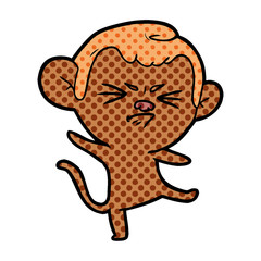 cartoon annoyed monkey