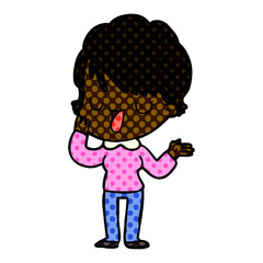cartoon woman talking