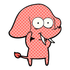 happy cartoon elephant