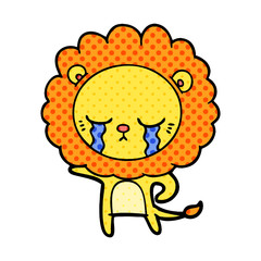 crying cartoon lion