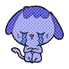 cartoon crying dog