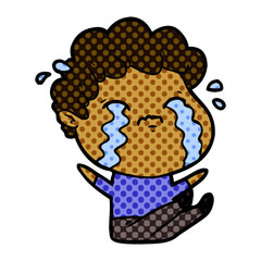 cartoon man crying