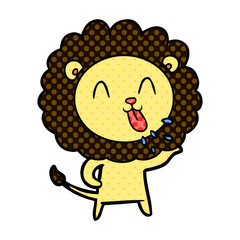 happy cartoon lion