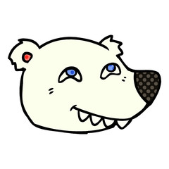cartoon polar bear face