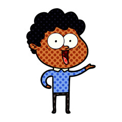 excited man cartoon