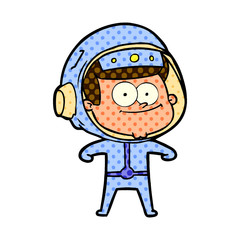 happy astronaut cartoon