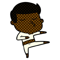 cartoon model guy pouting