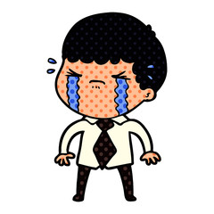 cartoon man crying