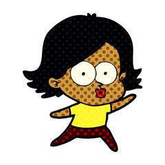 cartoon girl pouting