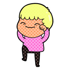 cartoon happy boy