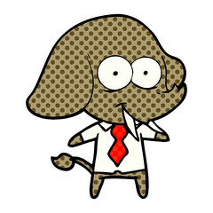 happy cartoon elephant boss