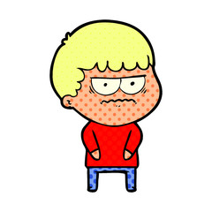 cartoon annoyed man