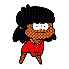 cartoon smiling woman