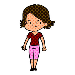 cartoon friendly girl