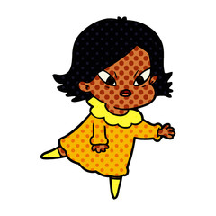 cartoon stressed woman