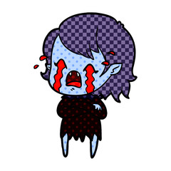 cartoon crying vampire girl