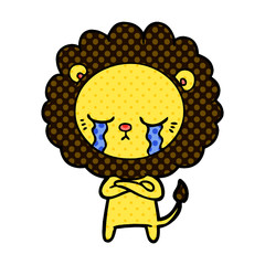 crying cartoon lion