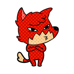 clever cartoon fox