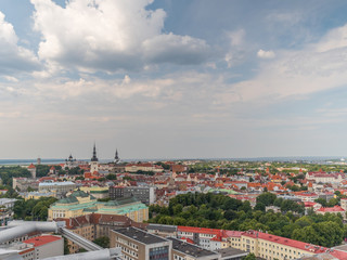 Naklejka na ściany i meble Panorama view of Tallin, Estonia