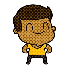 cartoon friendly man