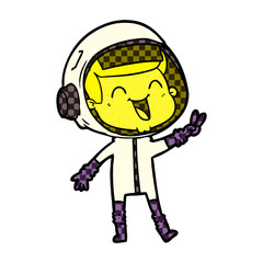 Fototapeta premium happy cartoon astronaut