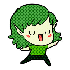 cartoon elf girl