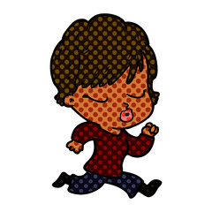 cartoon woman with eyes shut