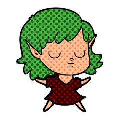 cartoon elf girl